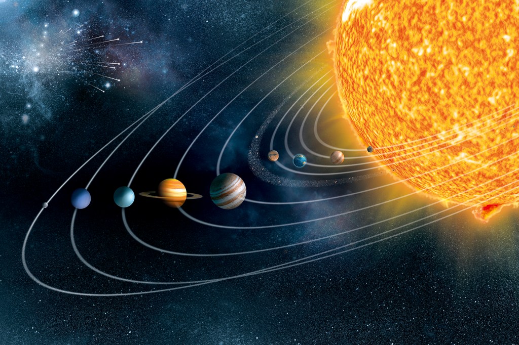 the sun and the planets of our solar system