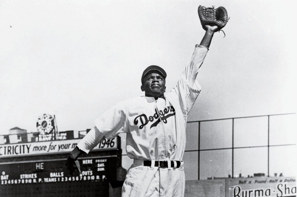 Jackie Robinson becomes first African American player in Major