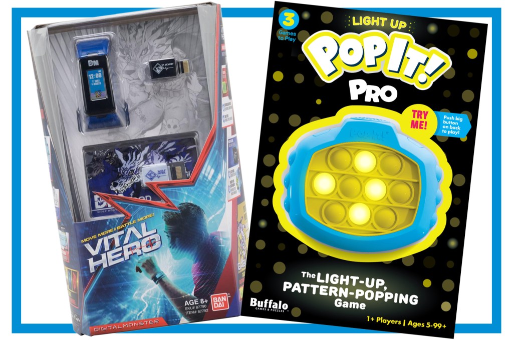 Pop It! Pro - The Original Light Up, Pattern Popping, Pop It! Game from  Buffalo Games,Blue and Yellow